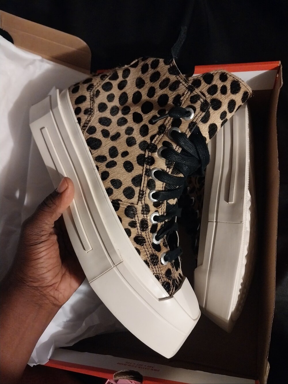 Converse Chuck 70 De Lux Squared Hi Leopard Pony Hair Print